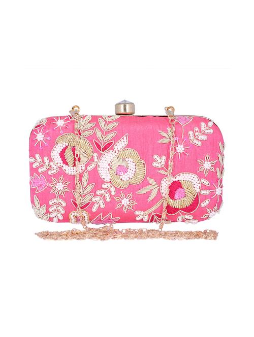 pink metal clutch - 14098059 -  Standard Image - 0