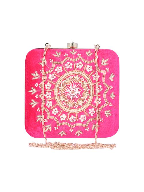 pink metal clutch - 14098072 - Standard Image - 0