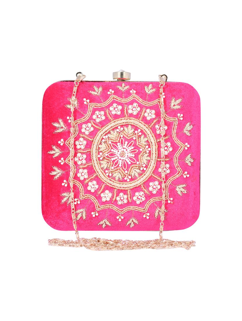 pink metal clutch - 14098072 - Zoom Image - 0