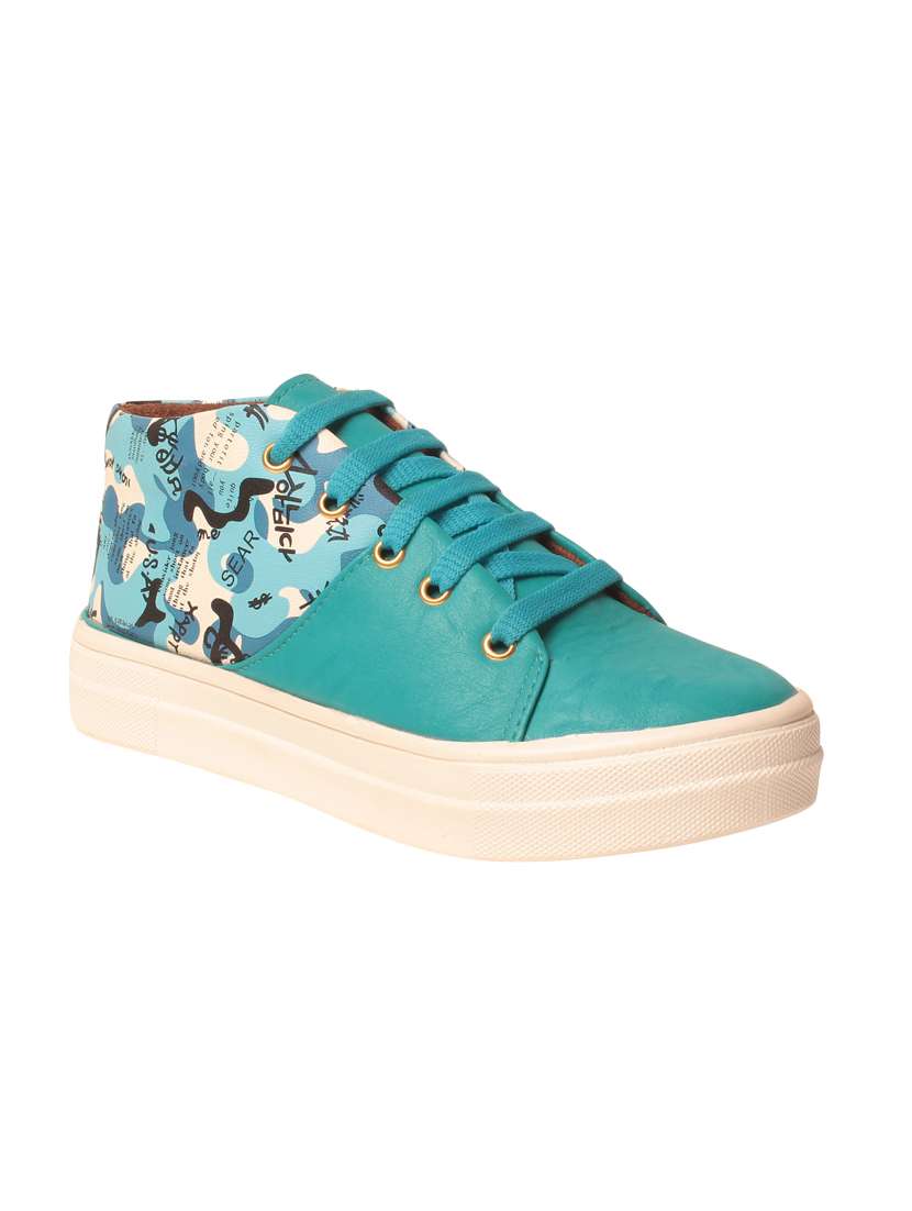 green faux leather laceup sneakers