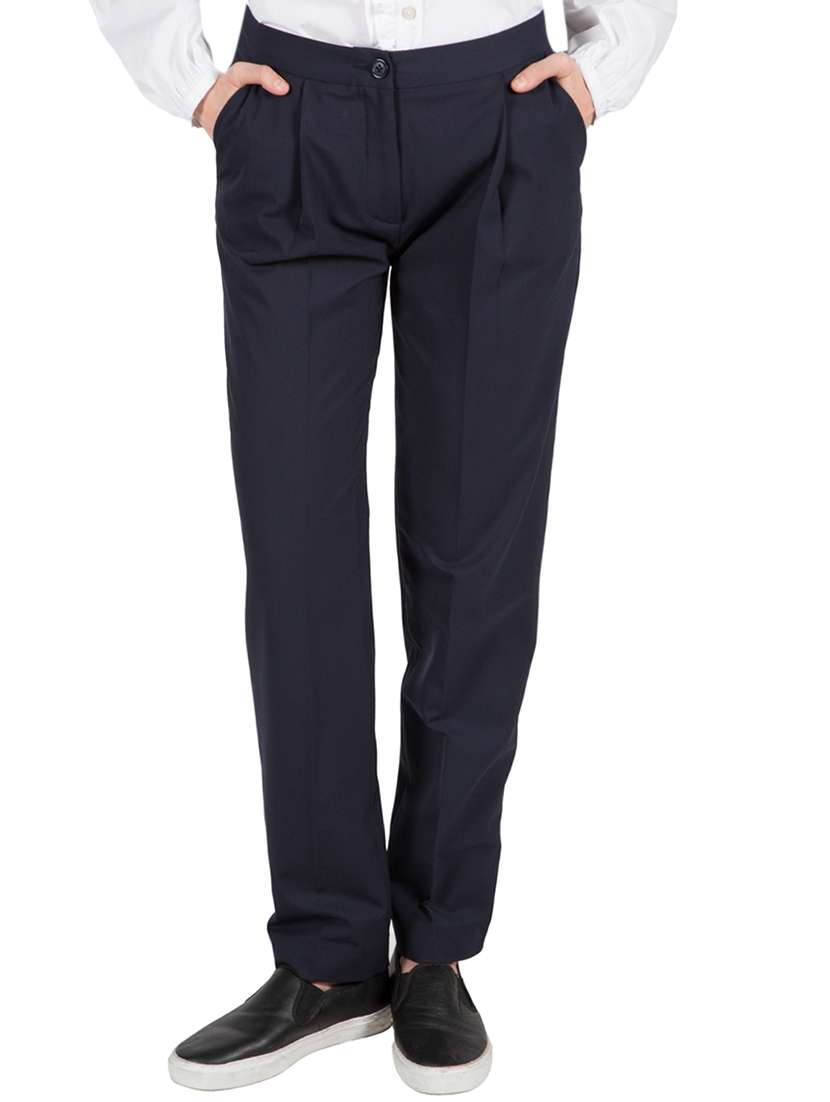 navy blue cotton trouser