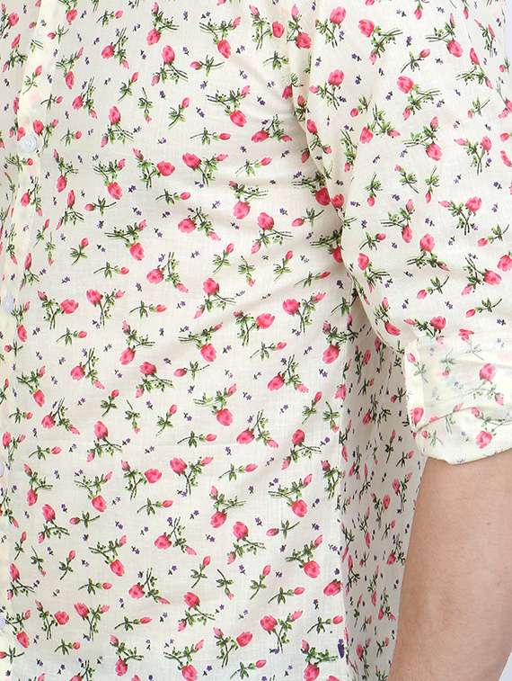 white cotton casual shirt - 14102574 -  Standard Image - 3