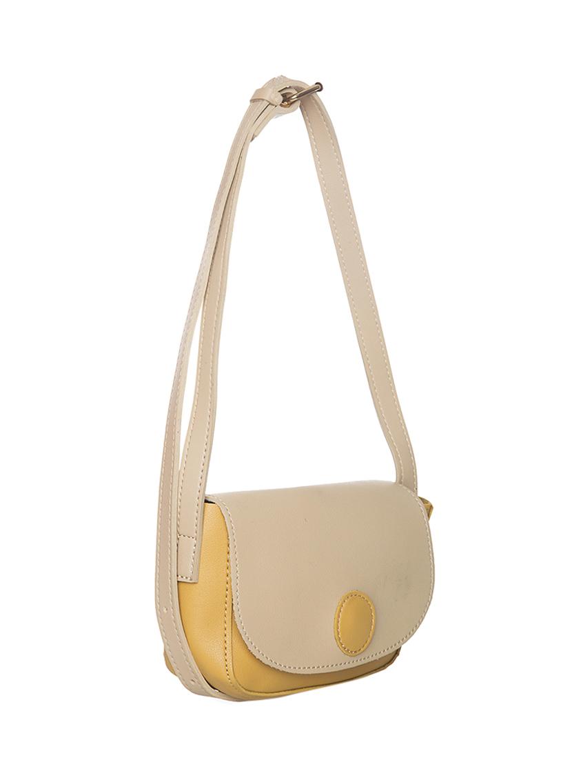 yellow leatherette sling bag - 14104332 - Standard Image - 3