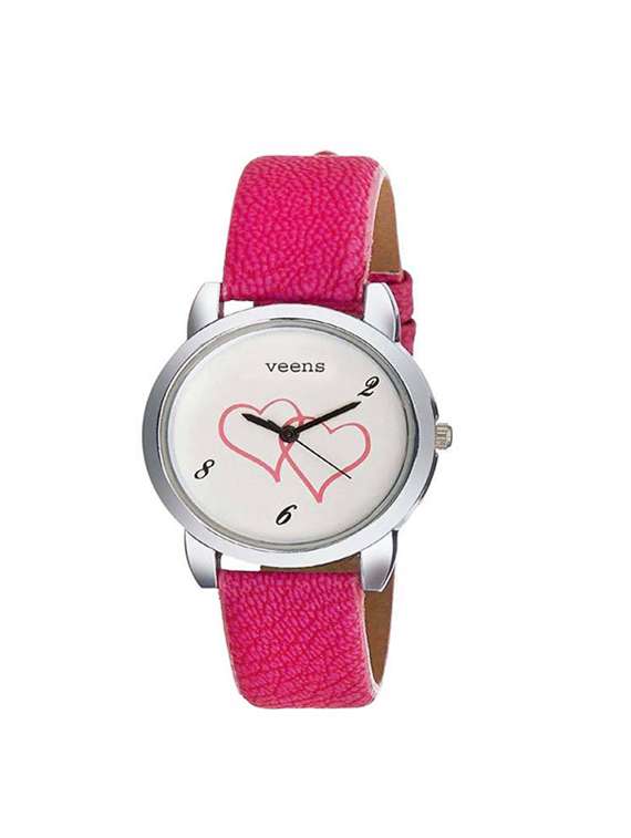 veens pink analogue mens watch
