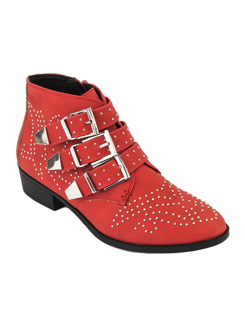 red embellished ankle boot - 14117725 - Zoom Image - 0