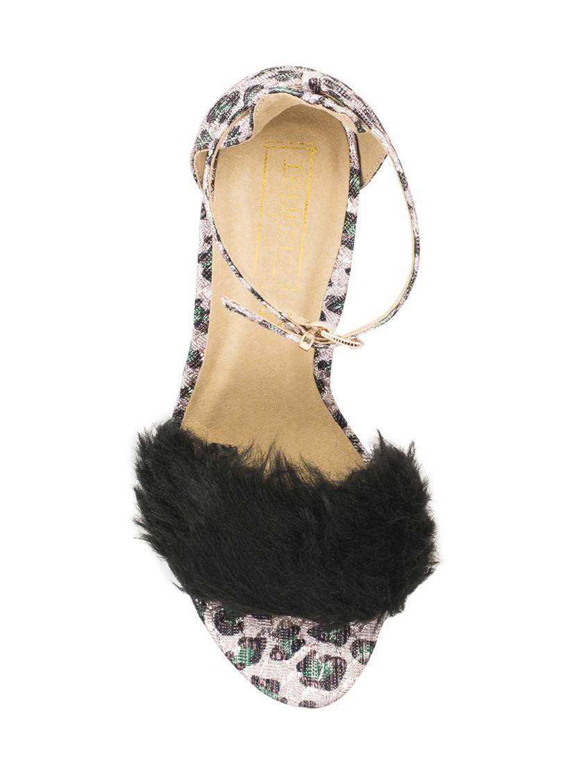 pink faux leather ankle strap sandals - 14117754 - Standard Image - 3