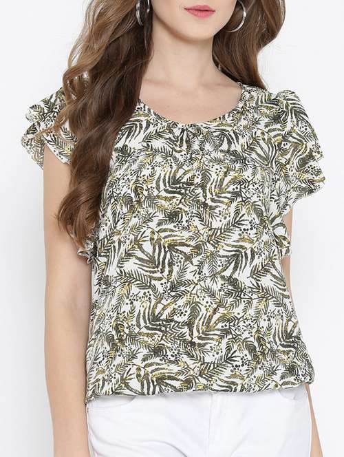 women's a line round neck top - 14122919 -  Standard Image - 0