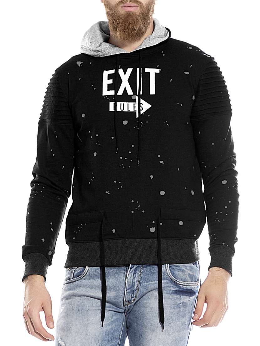 black printed sweatshirt