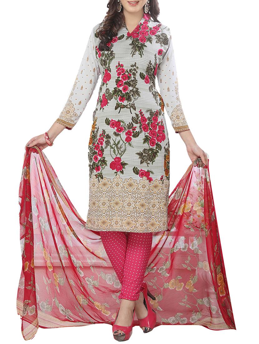 multicolored churidaar suit dress material