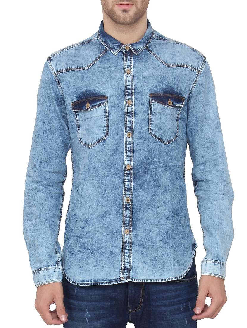 Casual Shirt Myntra Denim Shirts Myntra Voi Jeans T Shirt Buy