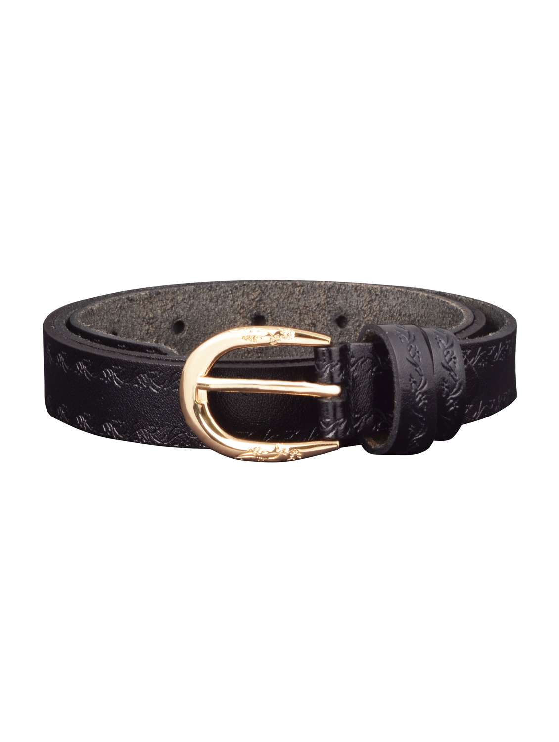 black leather belt