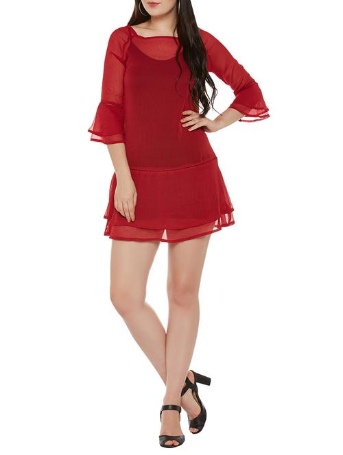 red a-line dress - 14137708 - Standard Image - 0