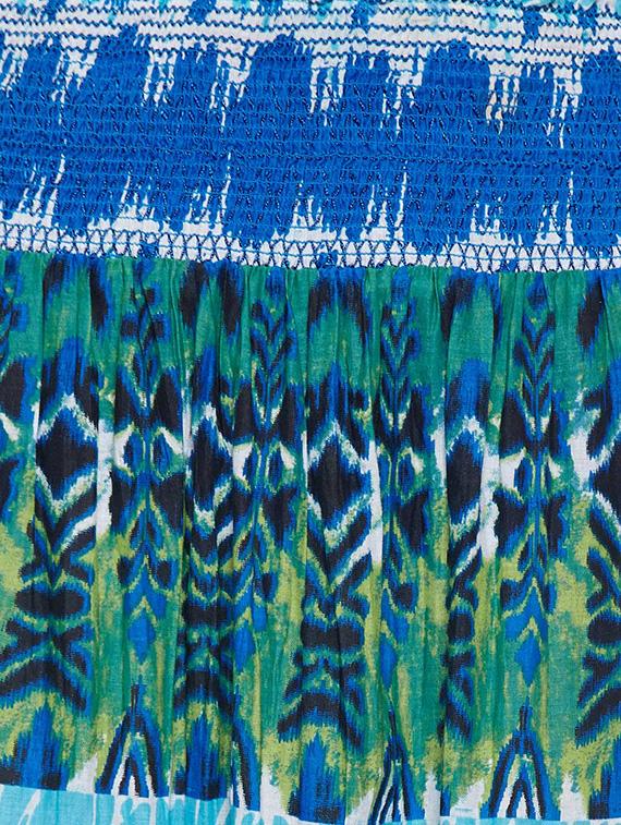 blue cotton aline skirts - 14137744 - Standard Image - 3