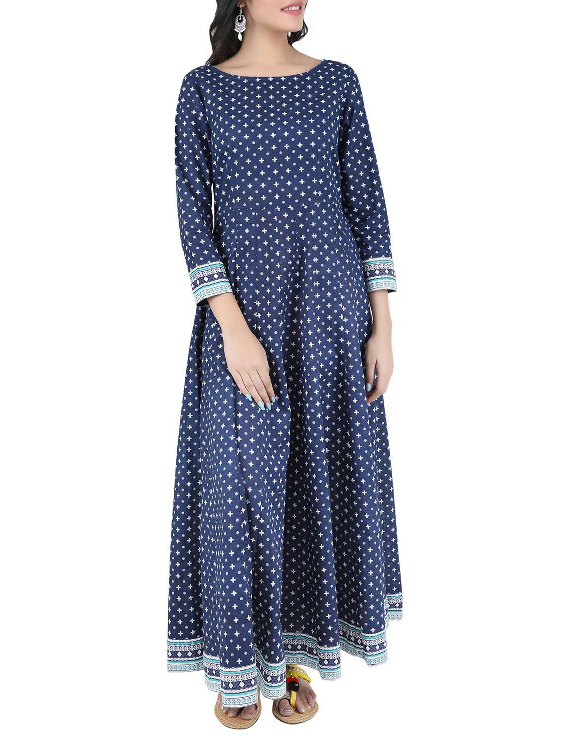 anarkali geometrical kurta