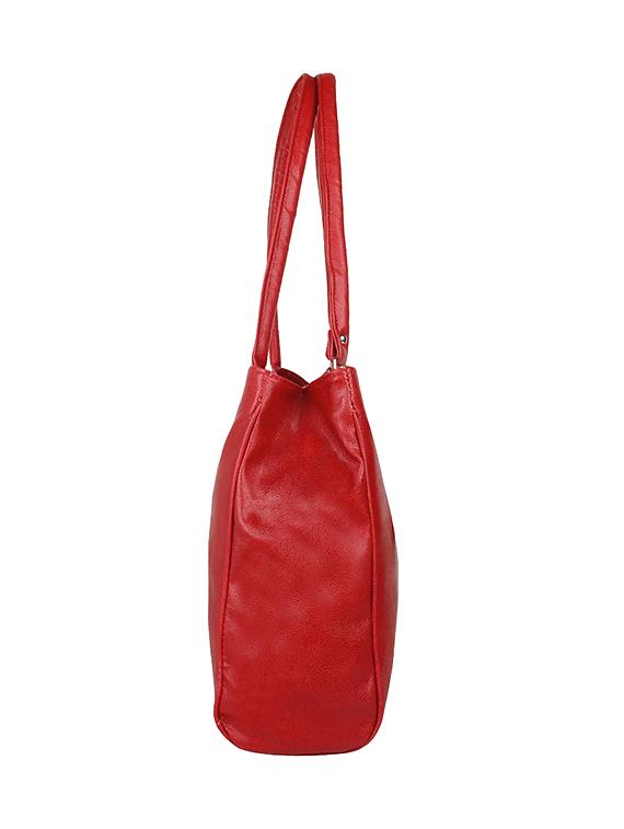 red leatherette regular handbag - 14151010 - Standard Image - 3