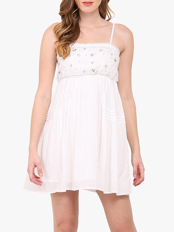 Whitecotton Empire Dress