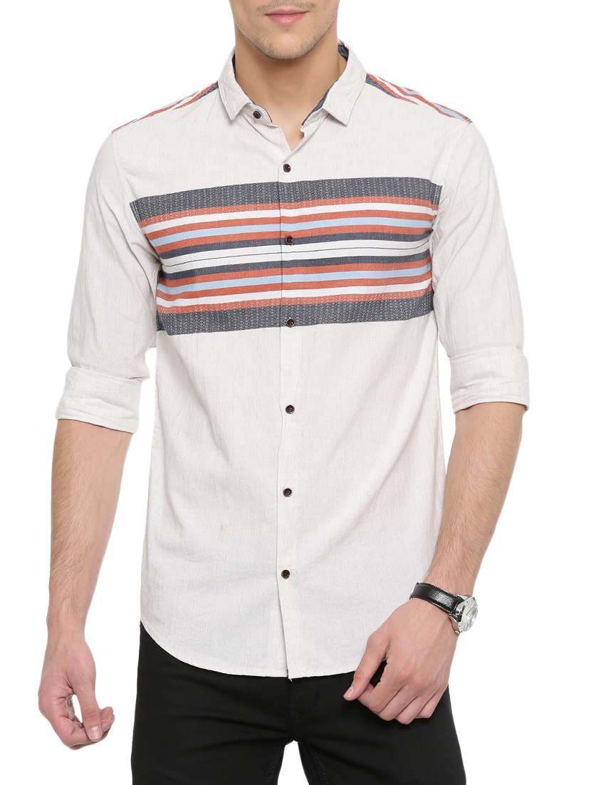 white cotton casual shirt