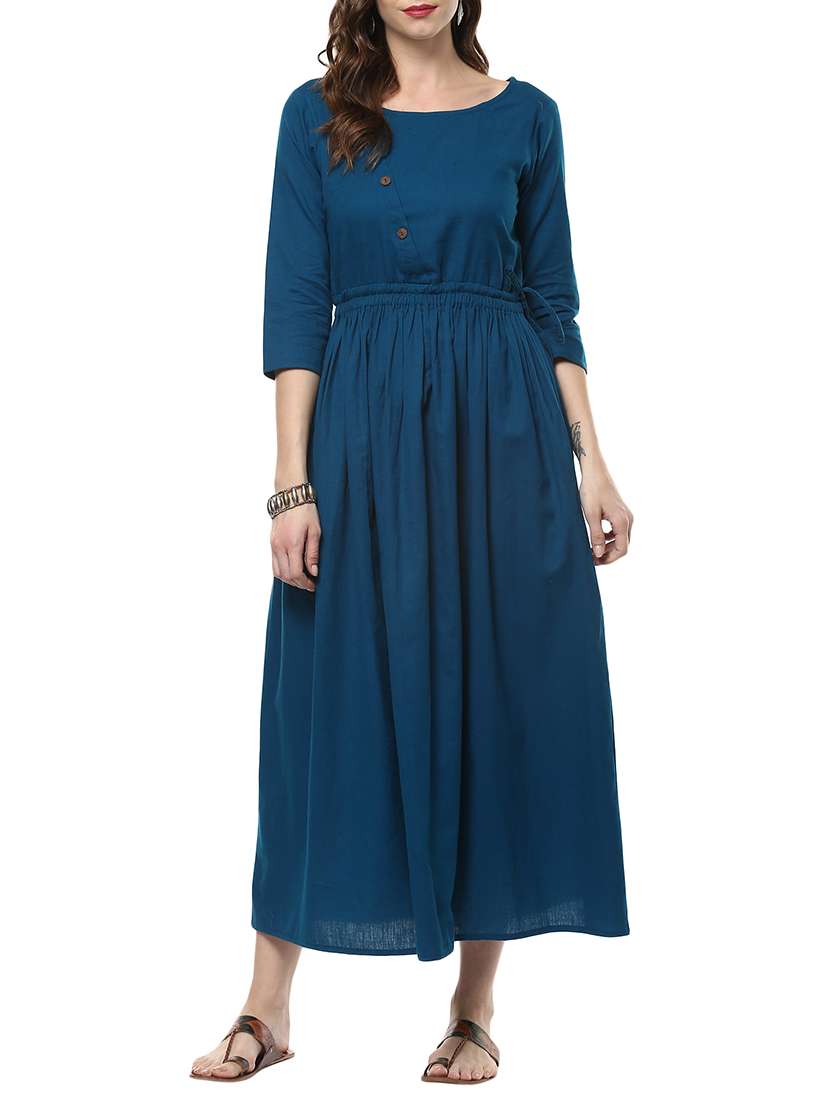 ocean solid flared kurta