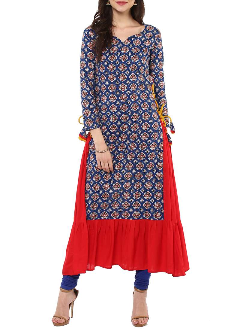 flared kurta with tassels