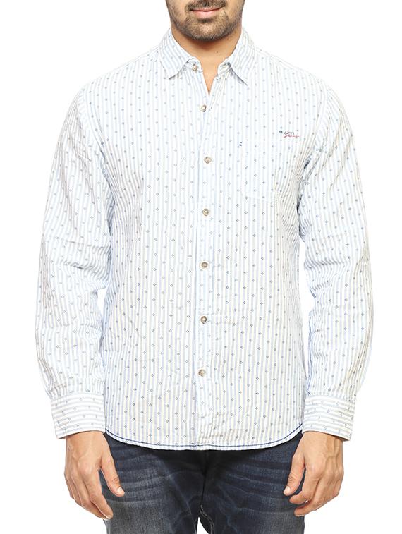 white cotton casual shirt - 14153746 - Zoom Image - 0