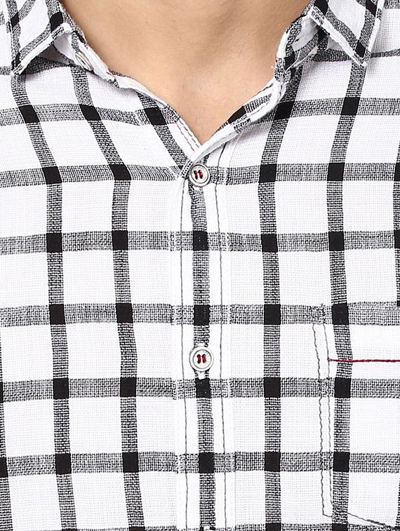 white cotton casual shirt - 14153766 - Standard Image - 3