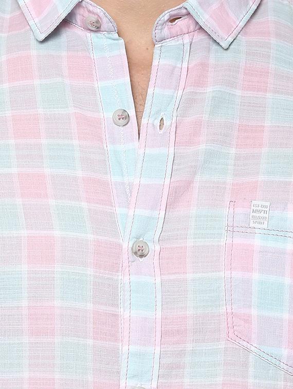 pink cotton casual shirt - 14153782 - Standard Image - 3