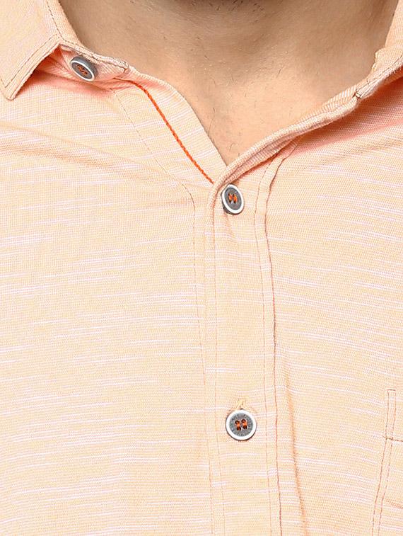 orange cotton casual shirt - 14153799 - Standard Image - 3