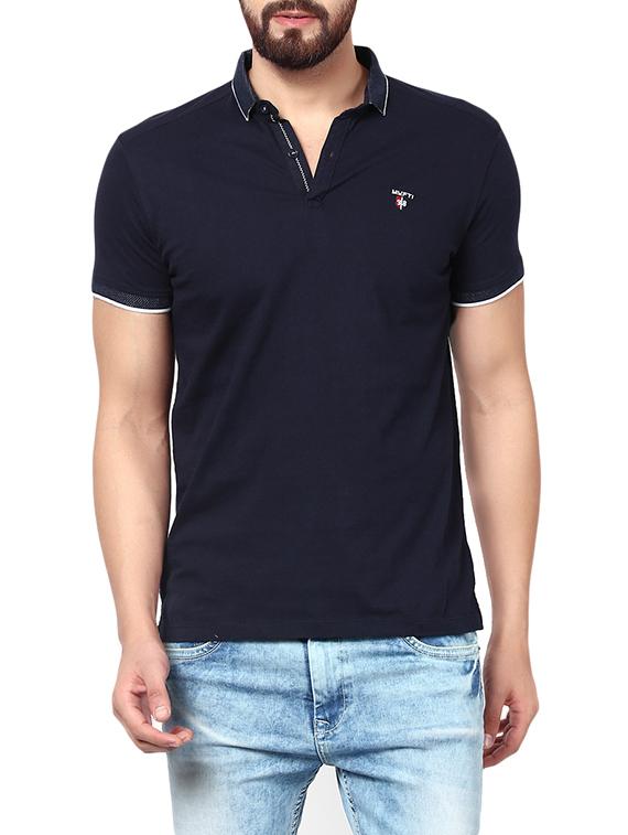 blue cotton t-shirt - 14153817 - Zoom Image - 0