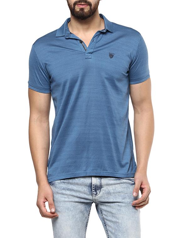blue cotton t-shirt - 14153833 -  Zoom Image - 0