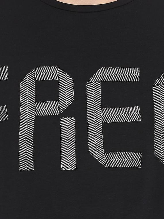 black cotton t-shirt - 14153883 - Standard Image - 3