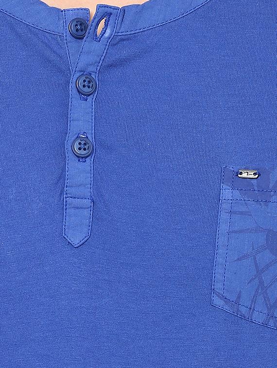 blue cotton t-shirt - 14153900 - Standard Image - 3