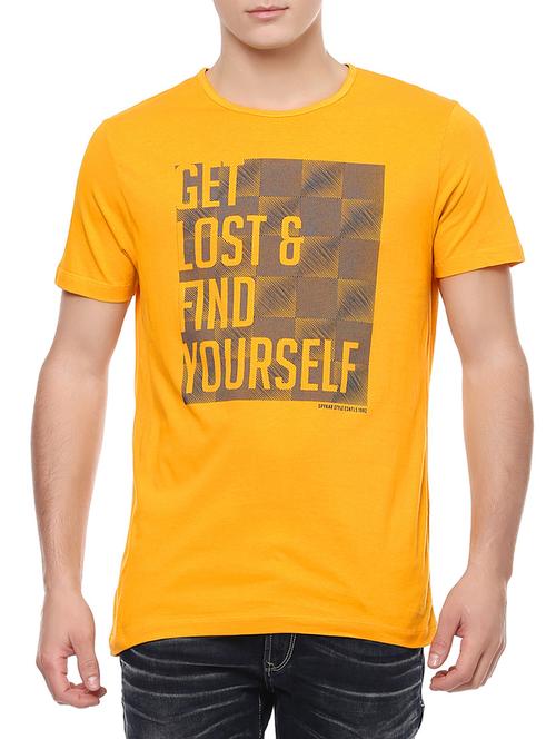 yellow cotton t-shirt - 14153919 - Standard Image - 0