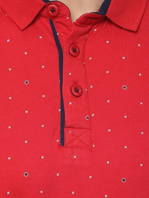 red cotton t-shirt - 14153945 - Standard Image - 3