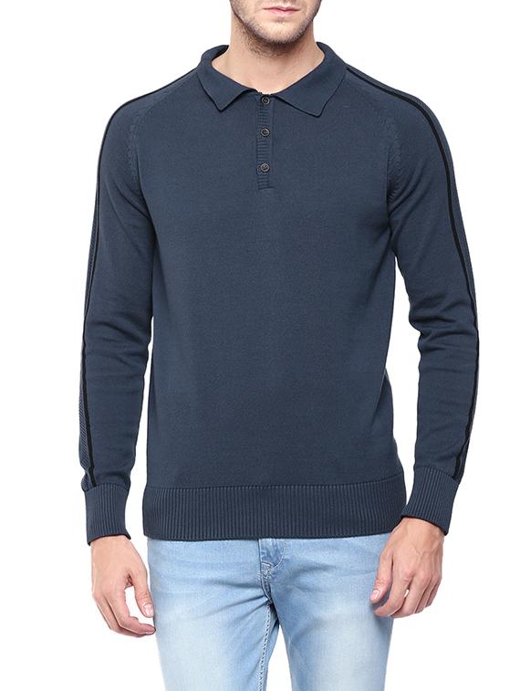 blue cotton pullover - 14153961 -  Zoom Image - 0