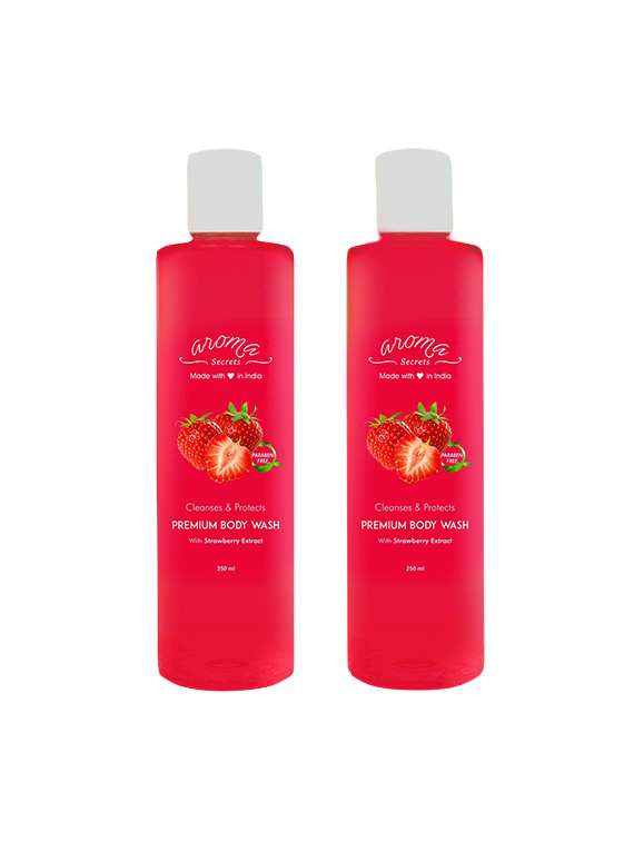 aroma secrets strawberry flavoured body wash combo(stst-2)