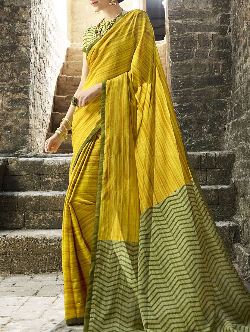 striped printed saree - 14165509 -  Zoom Image - 0