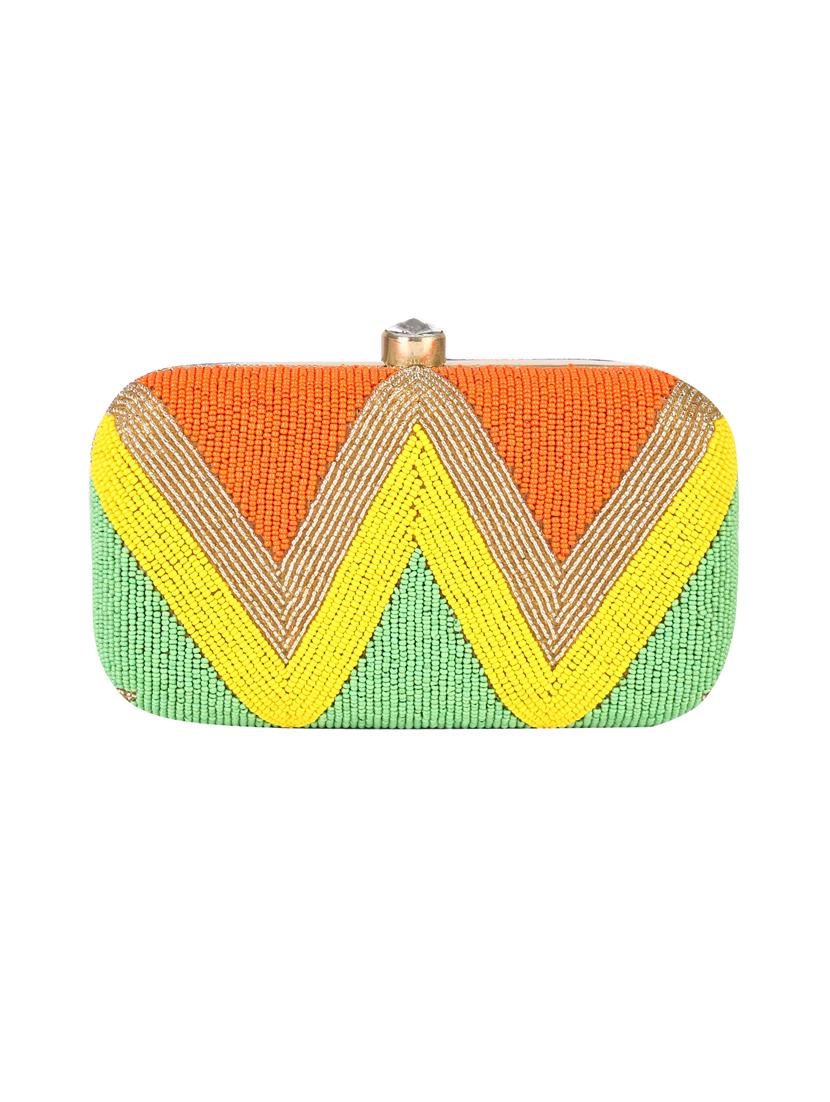 mutli colored metal clutch - 14170567 - Standard Image - 3