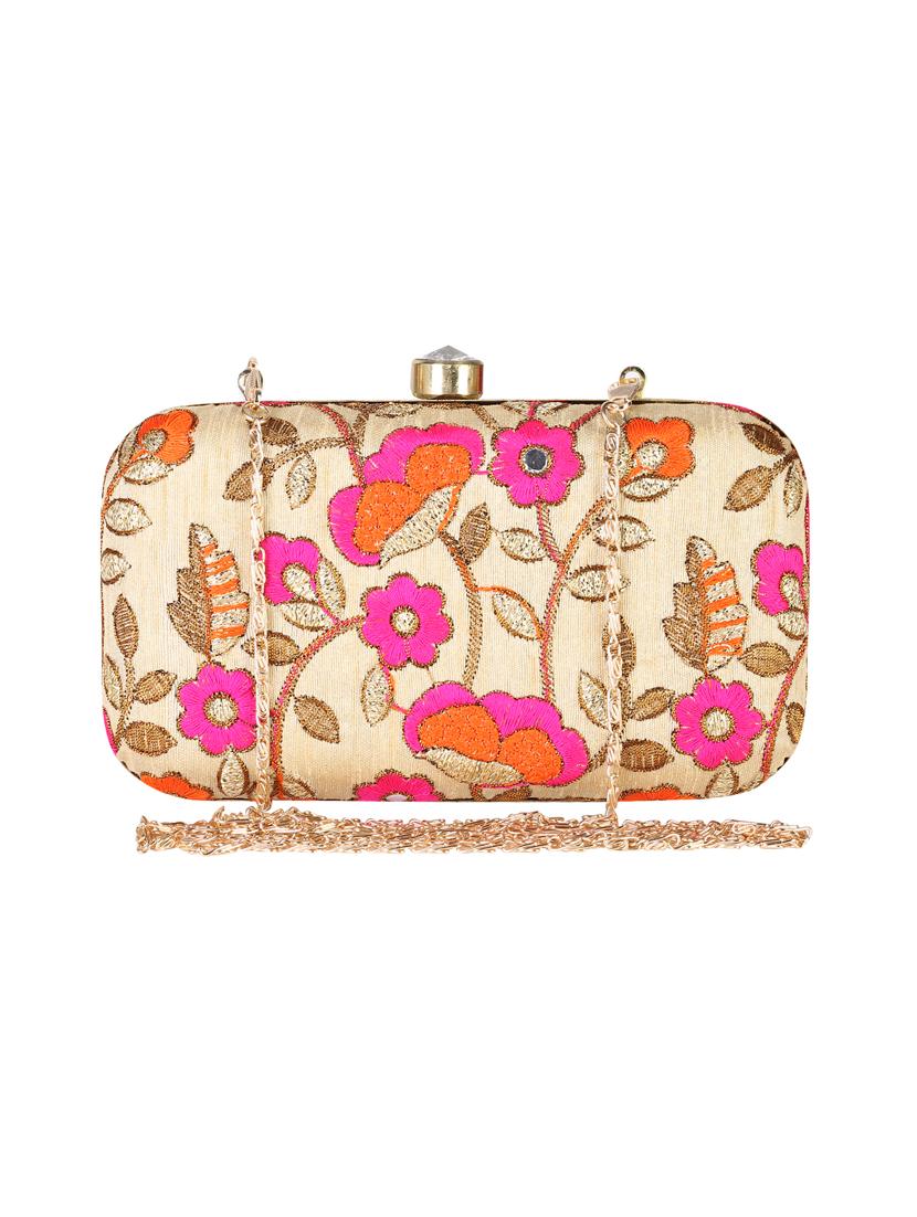pink metal  clutch - 14170571 -  Zoom Image - 0