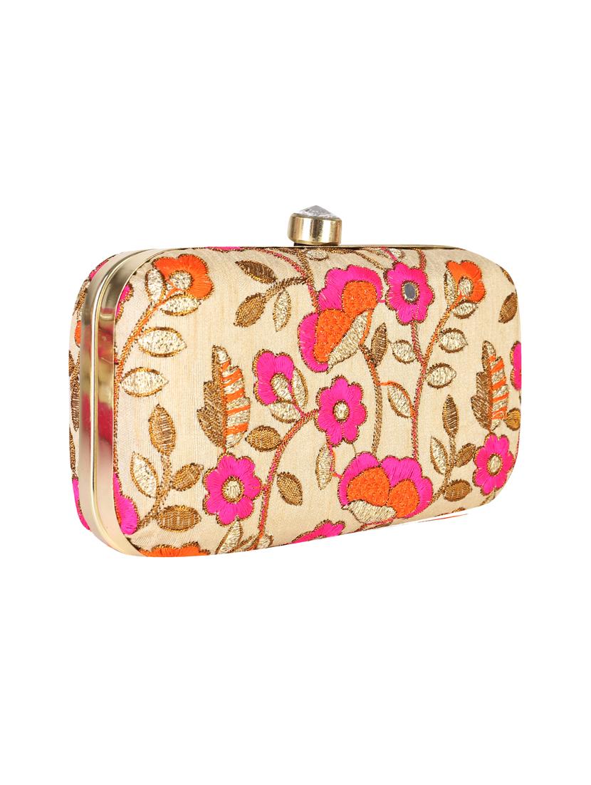 pink metal clutch - 14170571 - Standard Image - 3