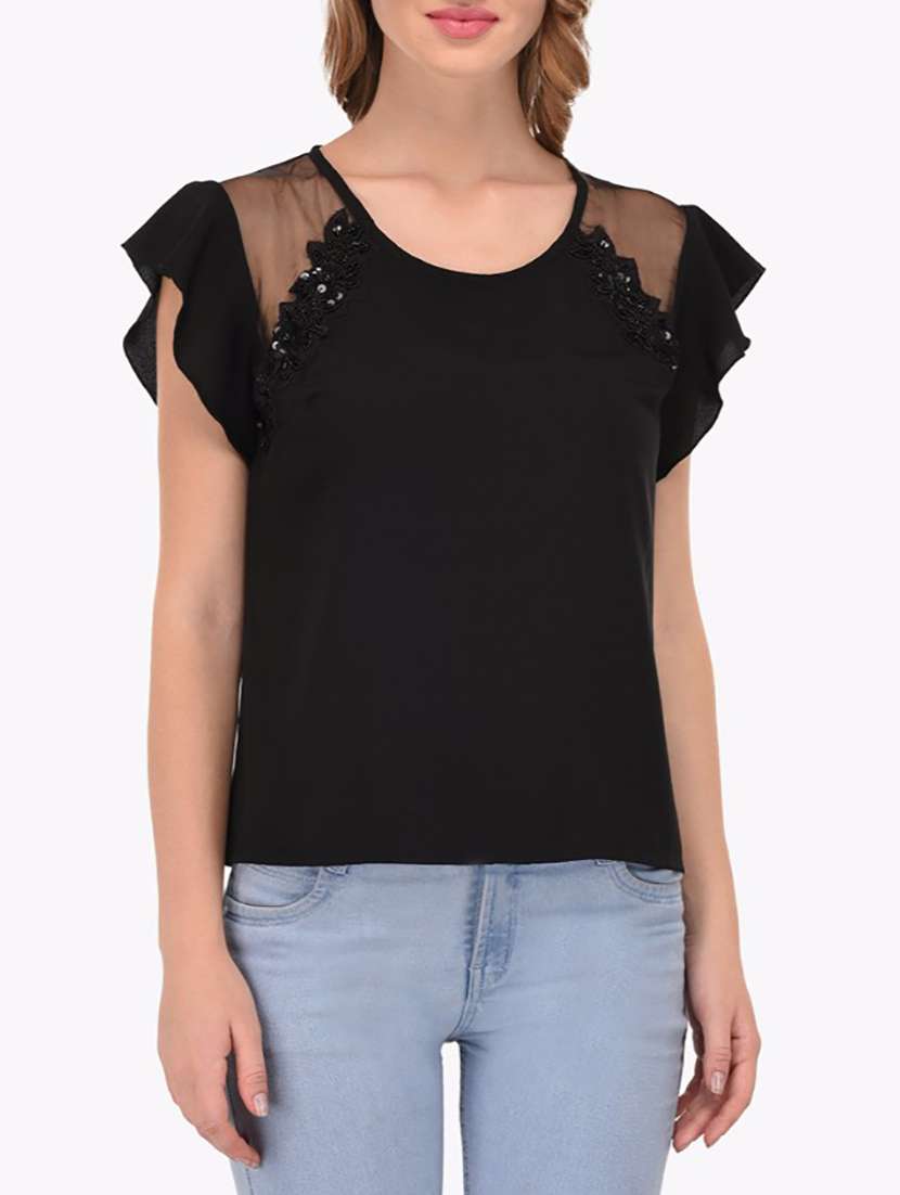 women's straight round neck top - 14172383 - Zoom Image - 0