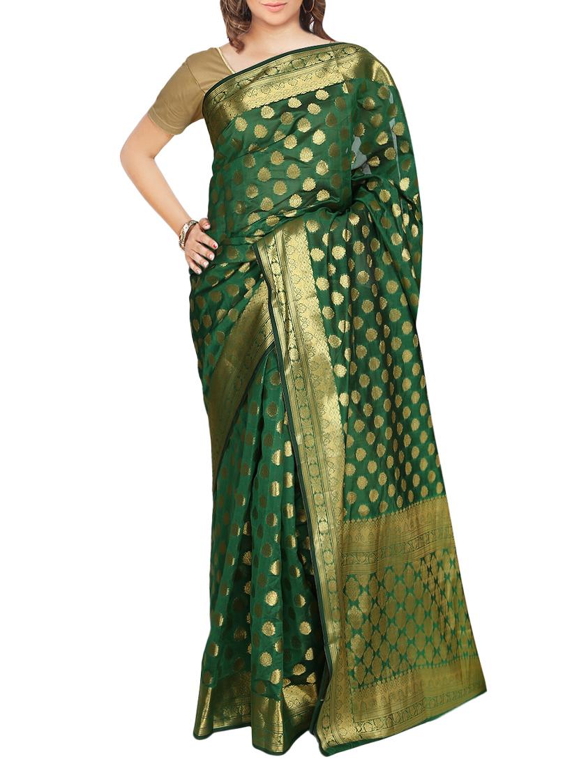 zari motifs banarasi saree with blouse - 14173659 - Zoom Image - 0
