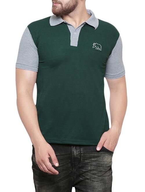 green cotton color block t-shirt - 14173925 - Standard Image - 0