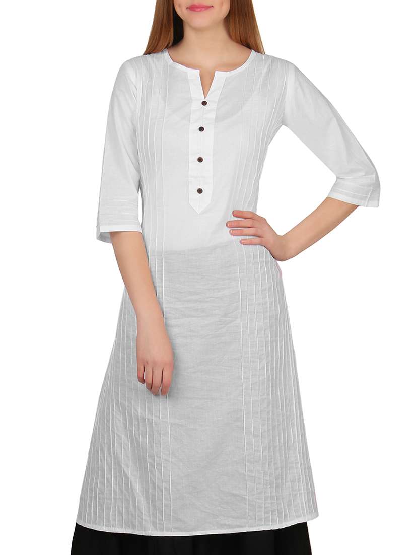 white cotton aline kurta