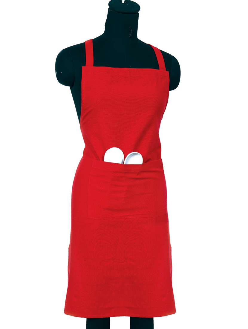solid cotton free size apron