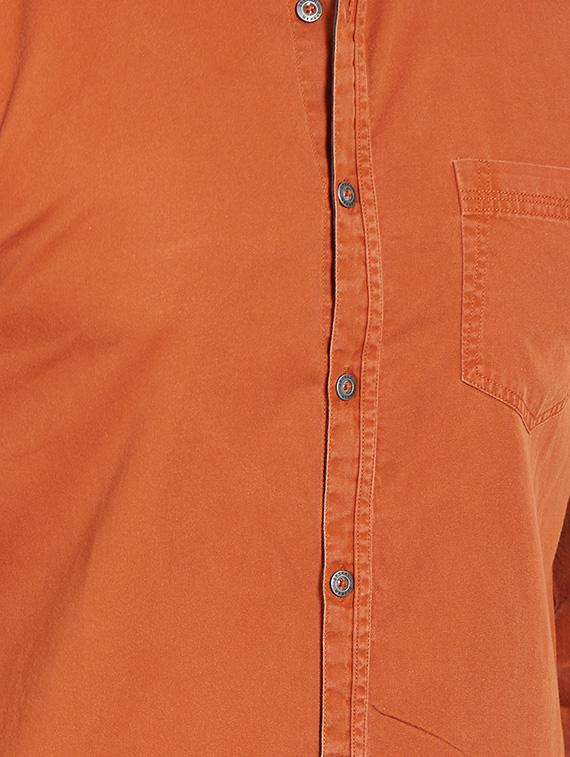 orange cotton casual shirt - 14181533 - Standard Image - 3