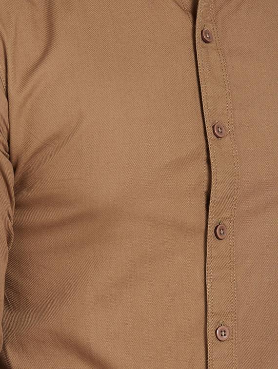 brown cotton casual shirt - 14181545 - Standard Image - 3