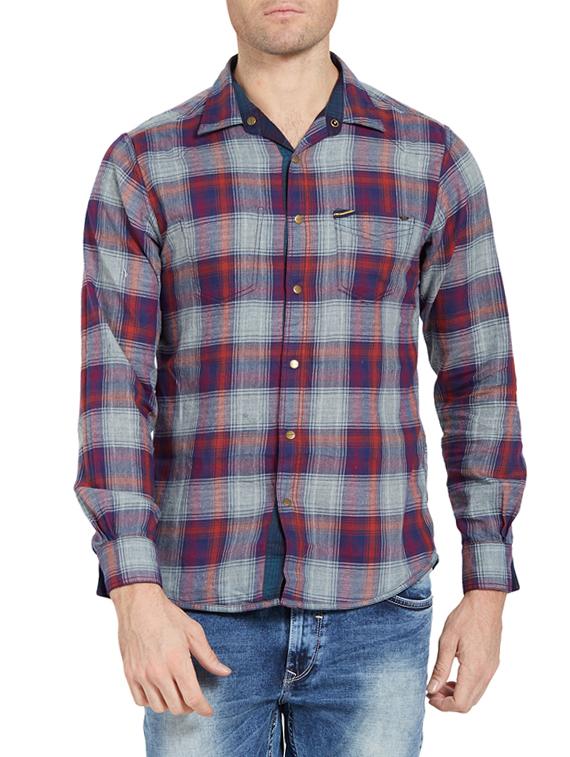 red cotton casual shirt - 14181598 - Zoom Image - 0