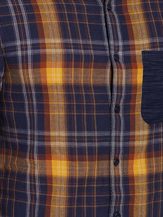 yellow cotton casual shirt - 14181600 - Standard Image - 3