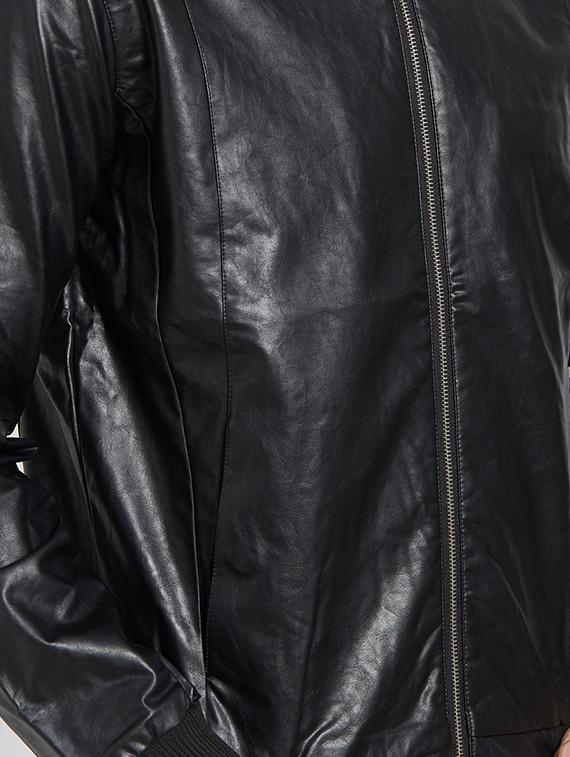 black leather biker jacket - 14181621 - Standard Image - 3