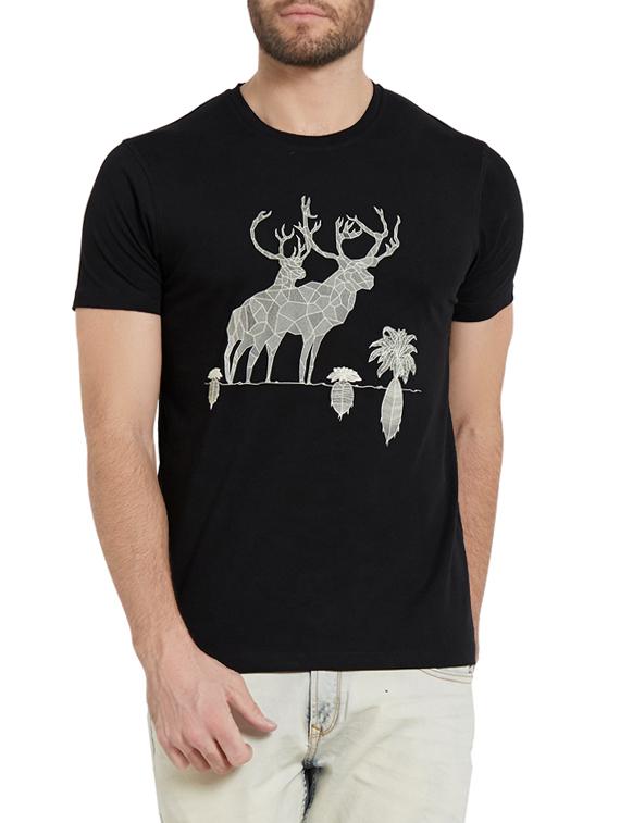 black cotton t-shirt - 14181637 - Zoom Image - 0